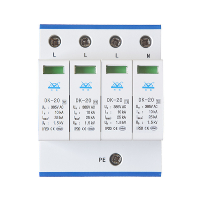 Electronic Equipment DK 20 Low Voltage 4P Lightning Surge Arrester SPD Voltage Surge Protector AC Power Line Protection